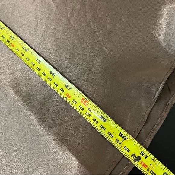 Vintage Unmentionables Slip Dress Chemise Night Gown - Brown Lace Trim - Picture 13 of 13